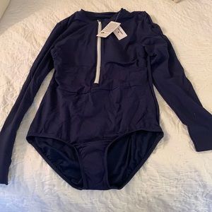 NEW with Tags! Lands End/ Draper James rash guard swimsuit with zipper!